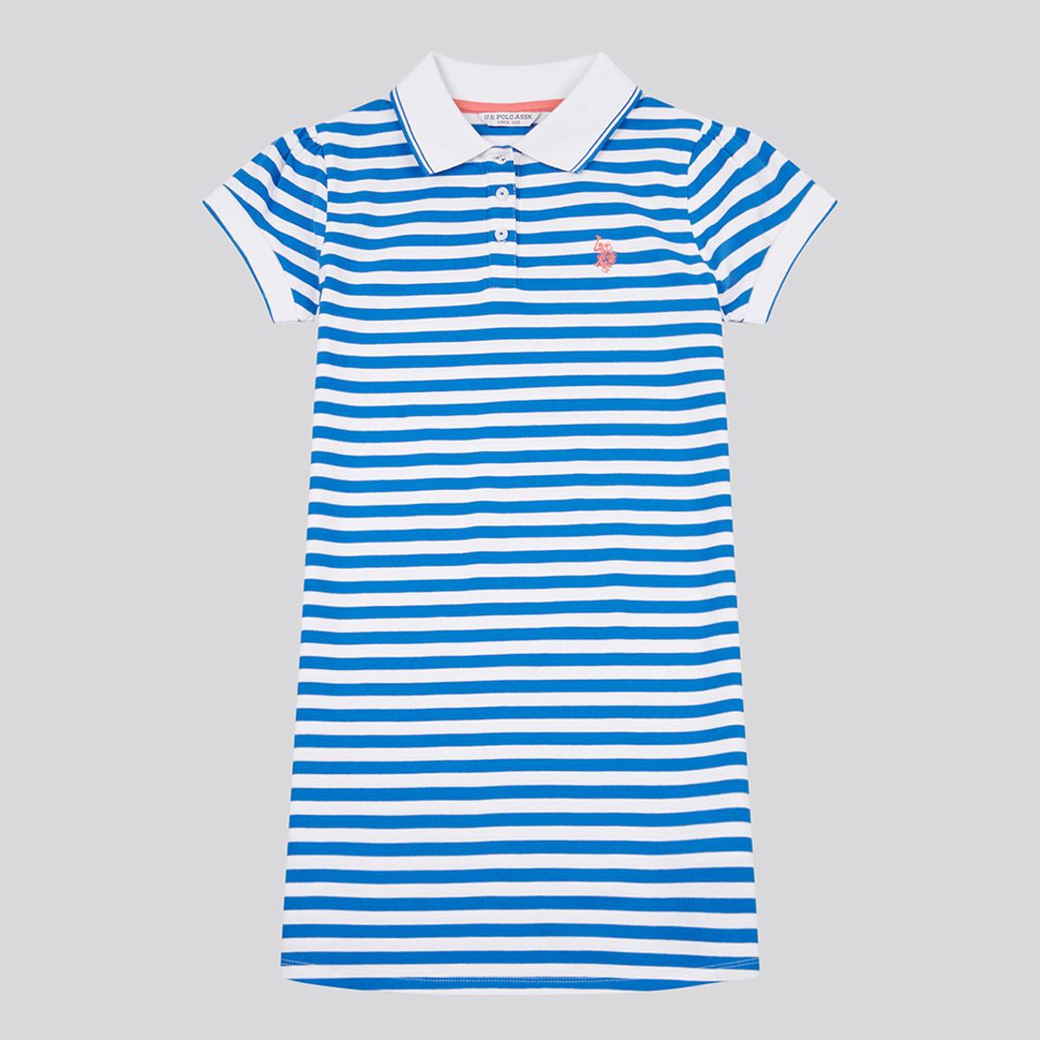 Blue Stripe Pique Polo Dress main product photo
