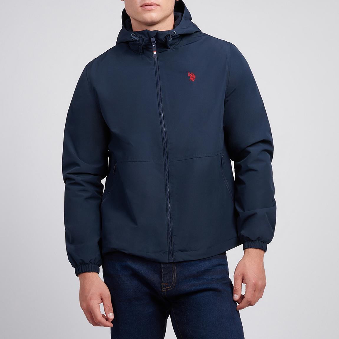 Navy Fleece Lined Windbreaker Jacket main product photo