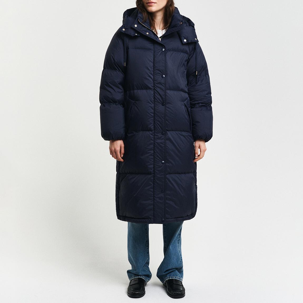 Navy Full Length Puffer Coat main product photo