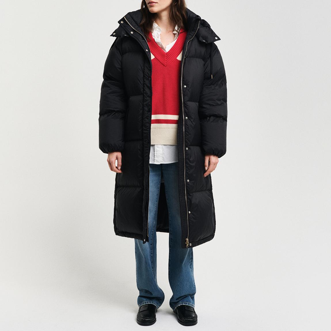 Black Full Length Puffer Coat main product photo