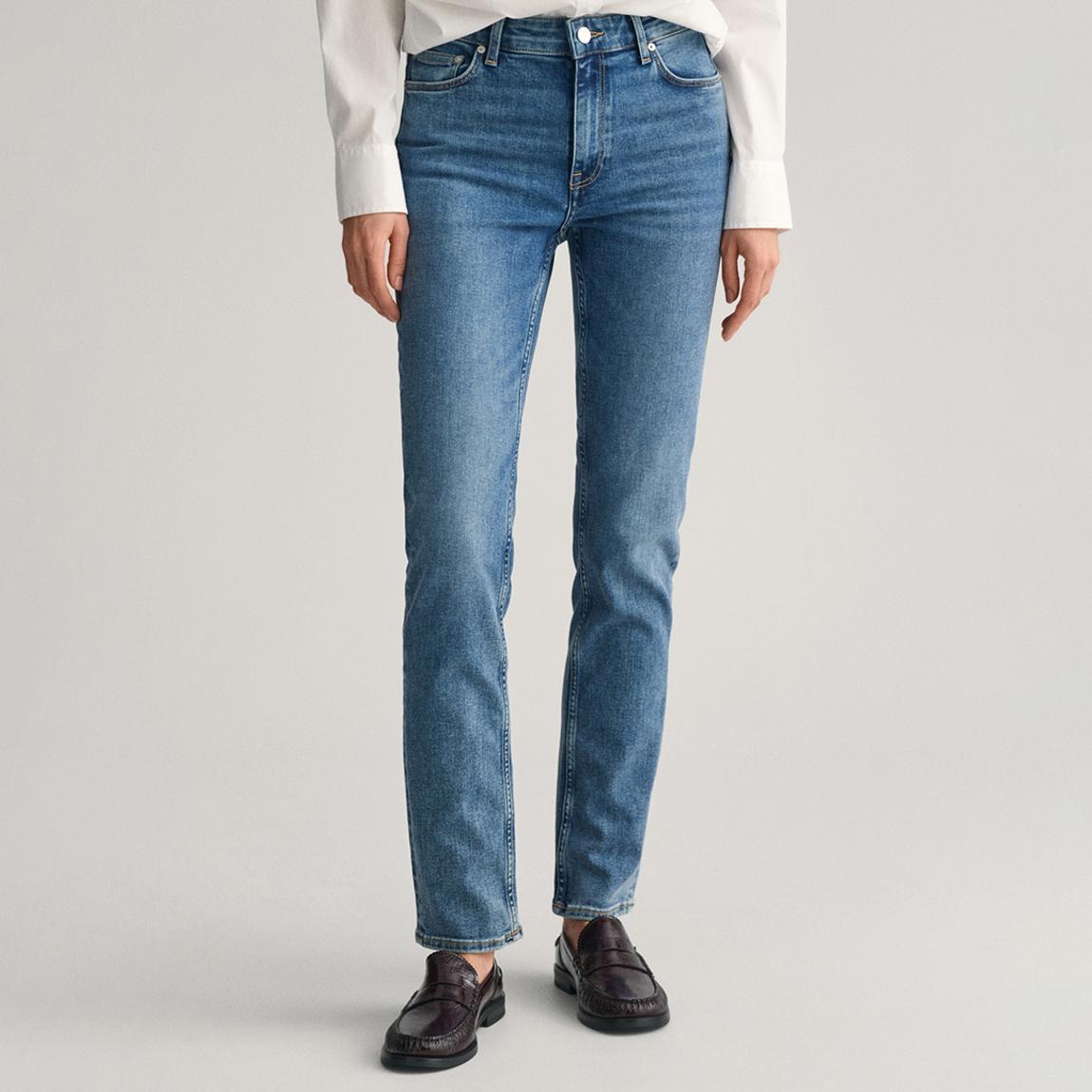Mid Blue Slim Super Stretch Jeans main product photo