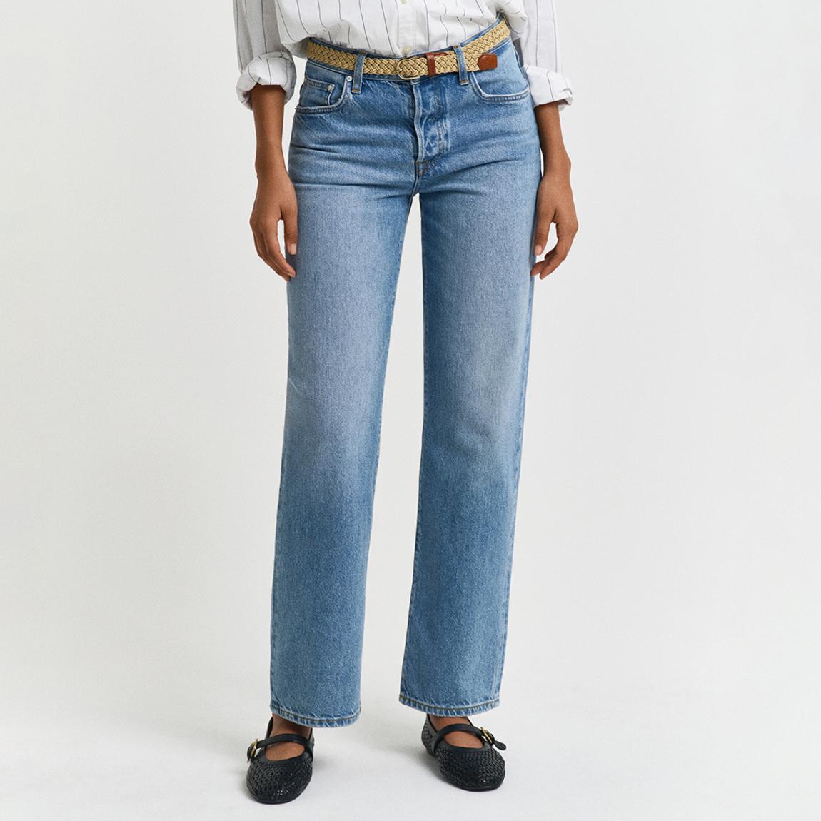 Mid Blue Straight Rigid Jeans main product photo