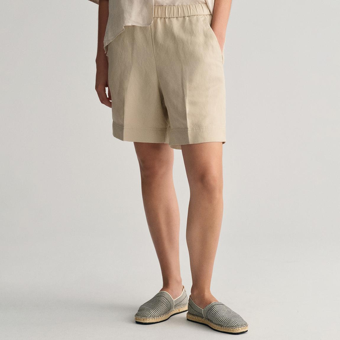 Sand Stone Linen Blend Pull On Shorts main product photo
