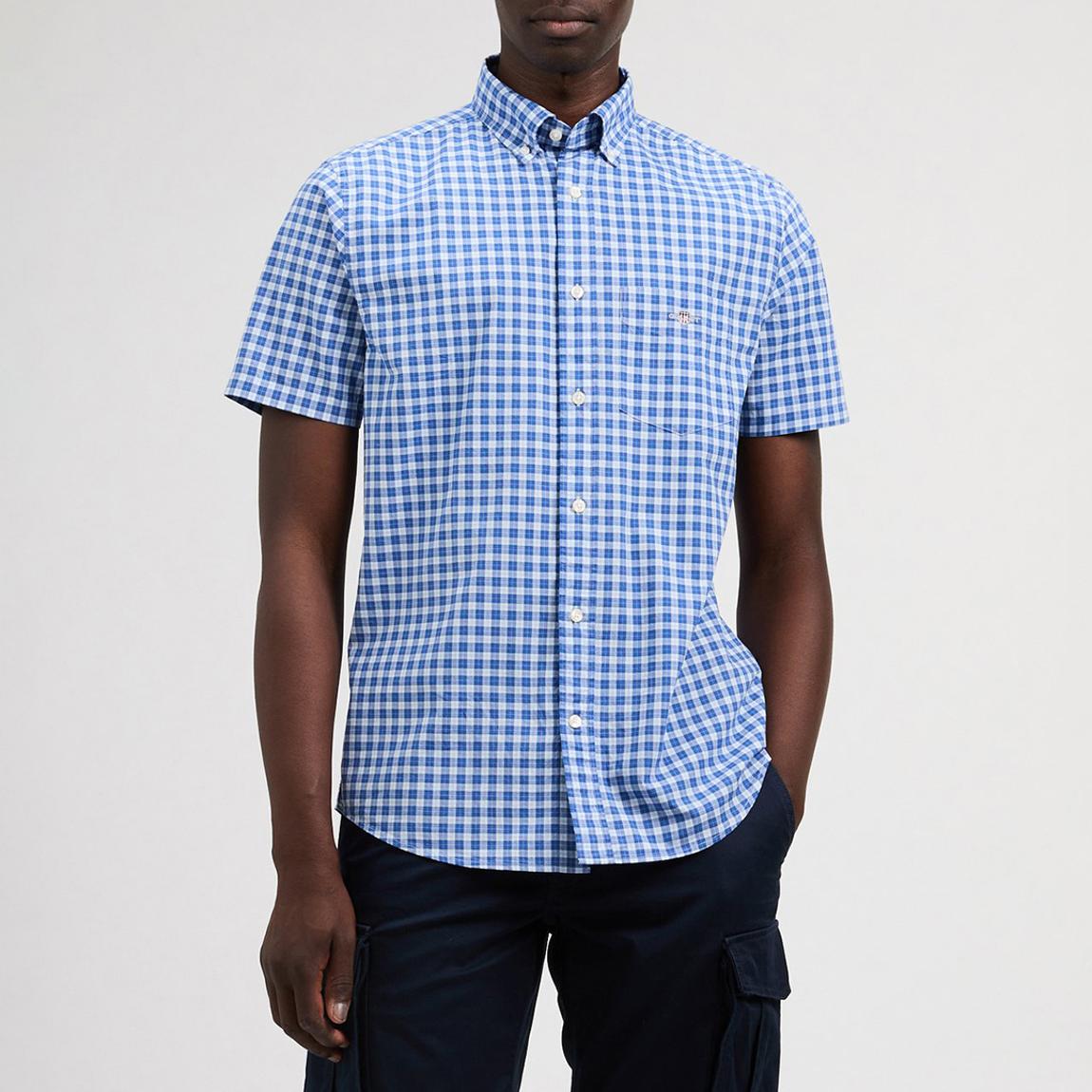 Blue/ White Check Classic Cotton Poplin Shirt main product photo