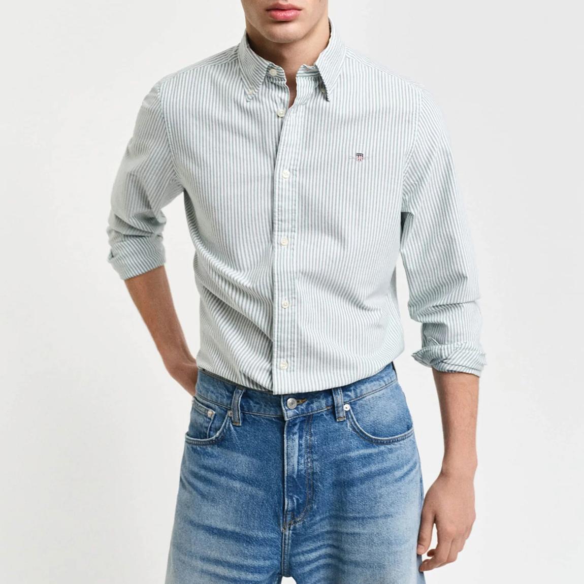 Blue Stripe Classic Oxford Cotton Shirt main product photo