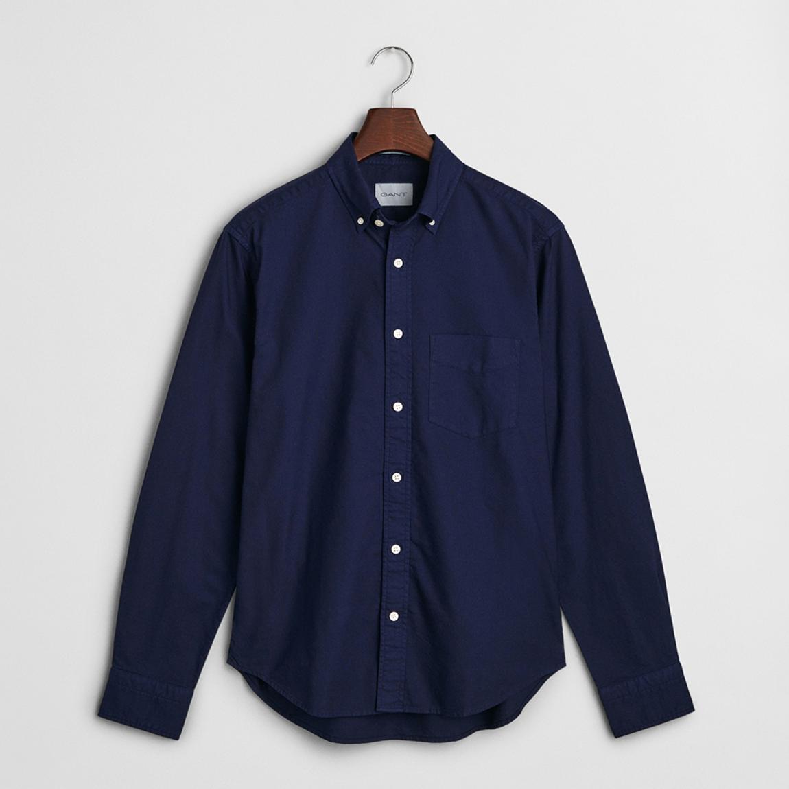 Navy Garment Dyed Archive Oxford Cotton Shirt main product photo