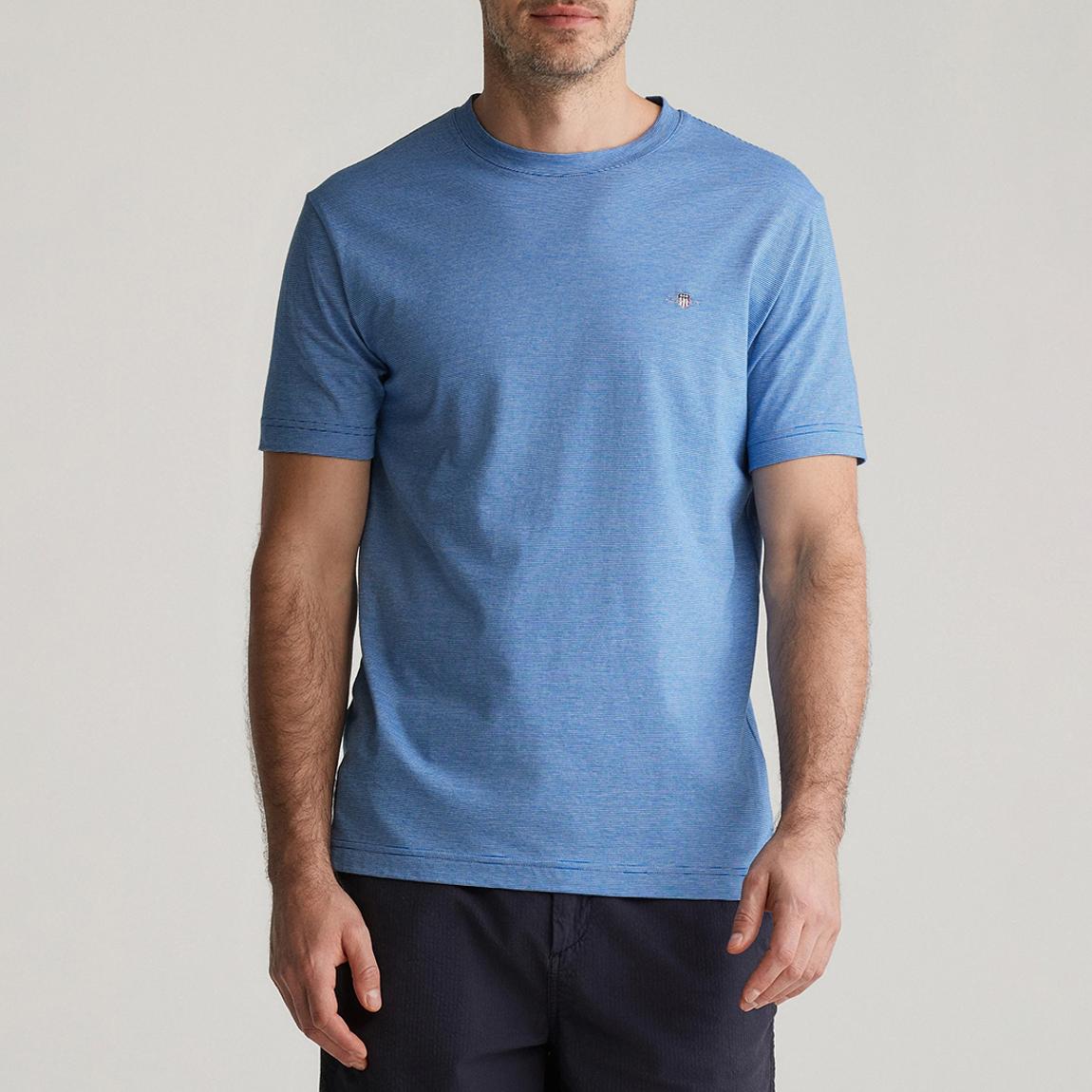 Blue Small Stripe Cotton T-Shirt main product photo