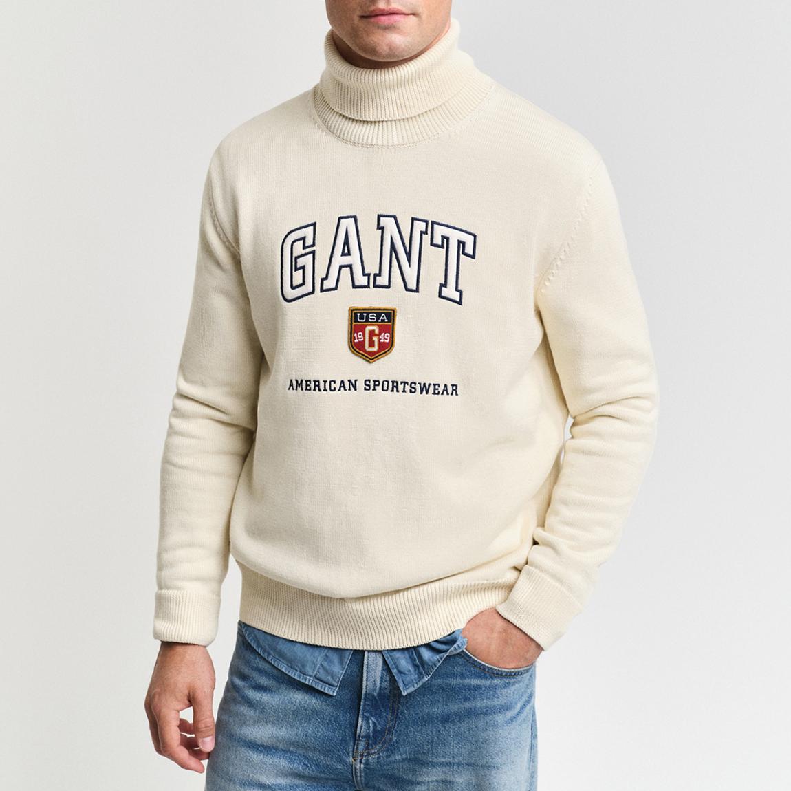 Ecru Graphic Cotton Blend Jumper main product photo