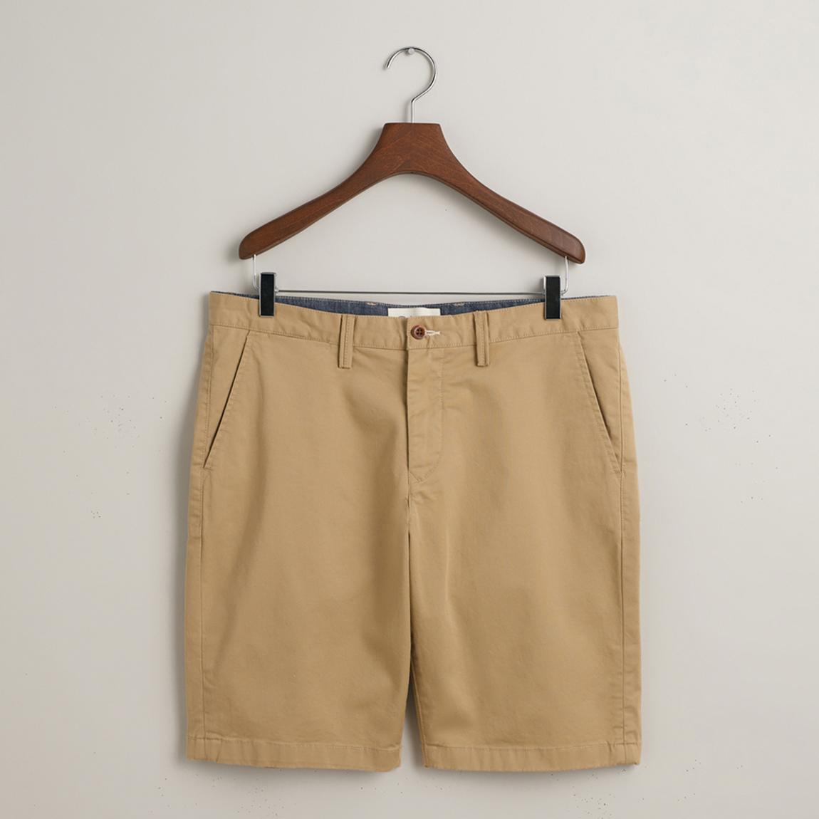 Camel Relaxed Cotton Twill Shorts main product photo