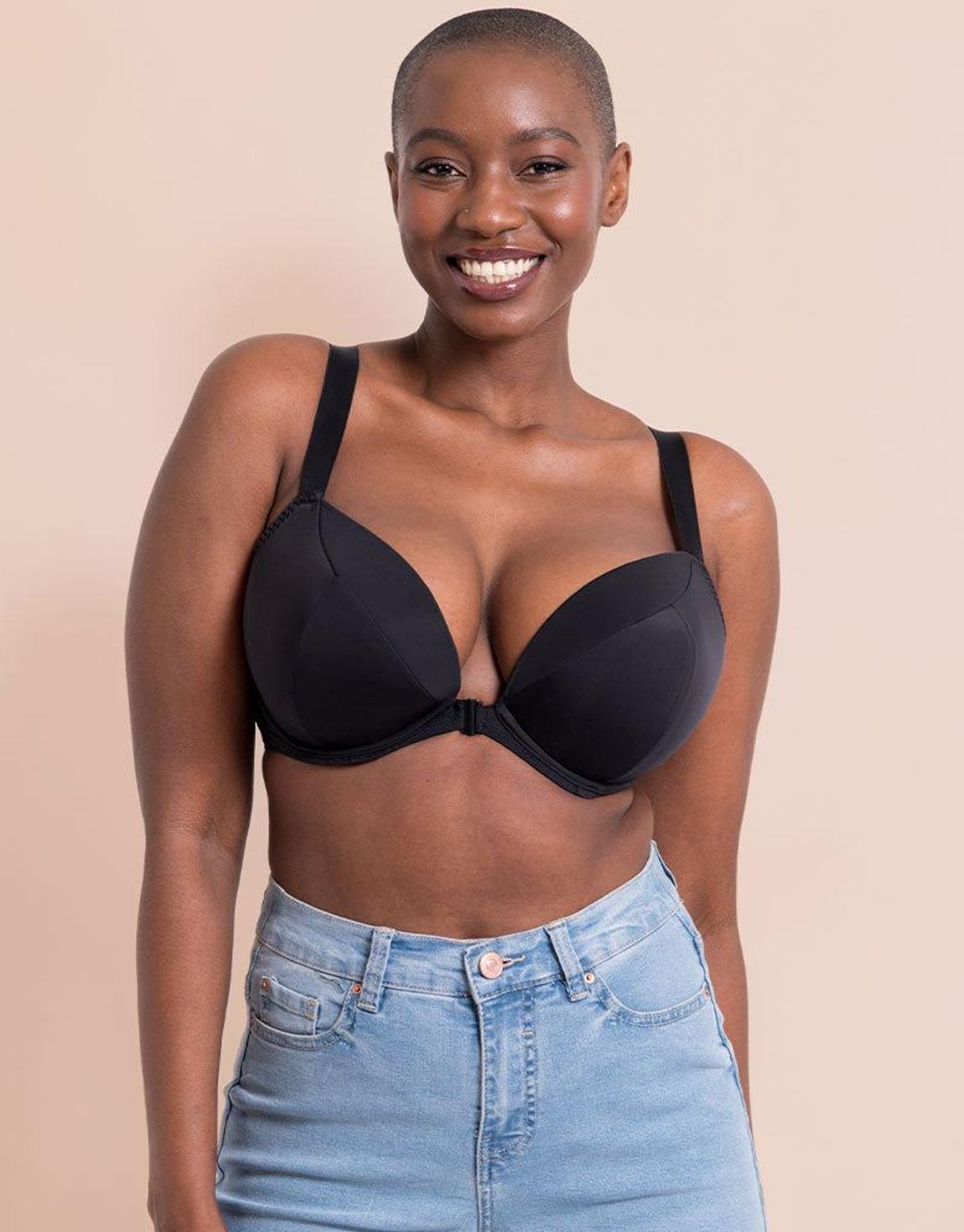Curvy Kate Superplunge Kiss Padded Plunge Bra Black main product photo