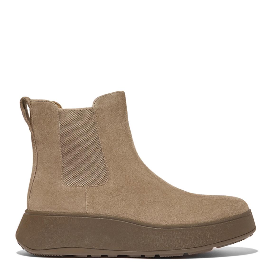 Grey F Mode Suede Flatform Chelsea Boot main product photo