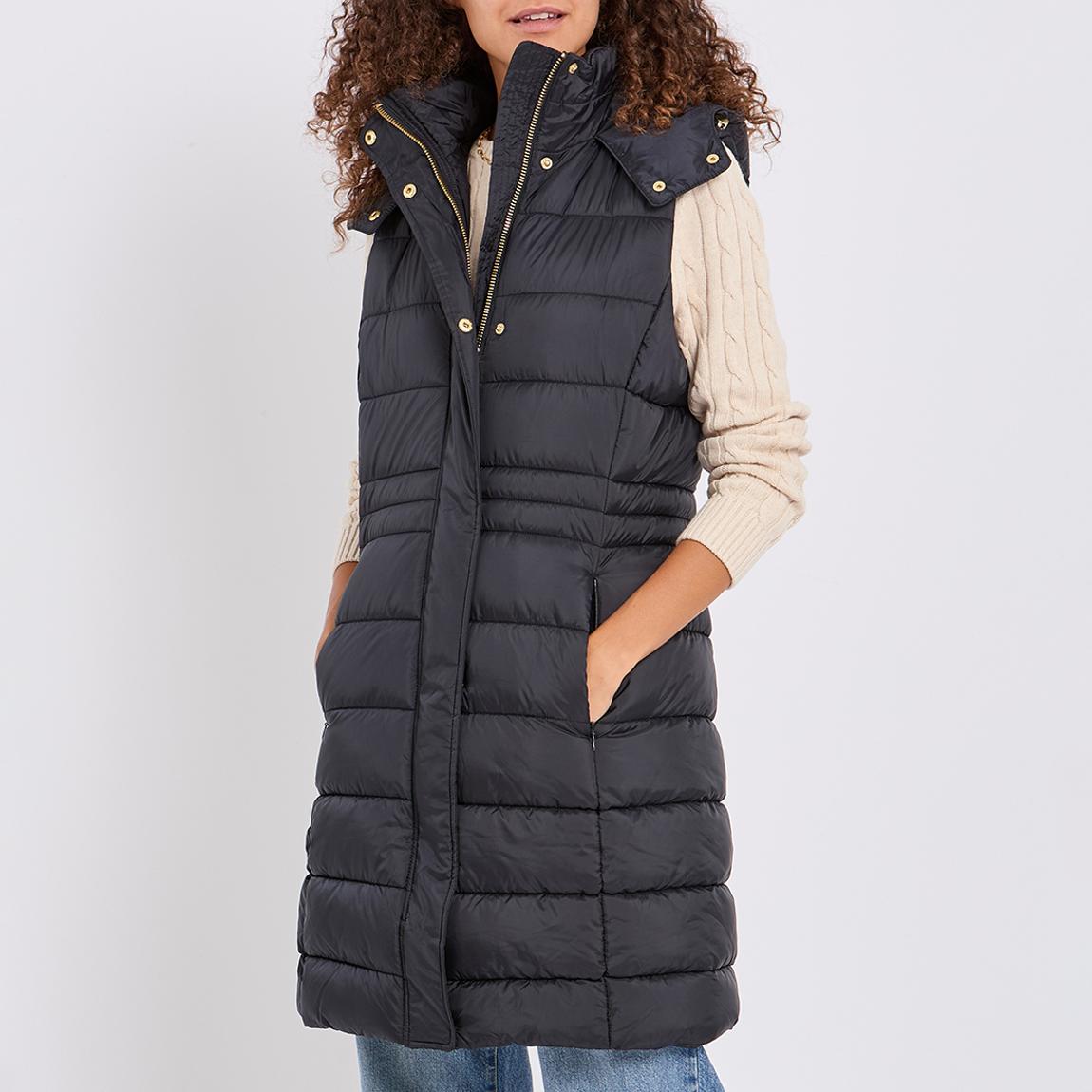 Navy Pembury Longline Padded Gilet main product photo