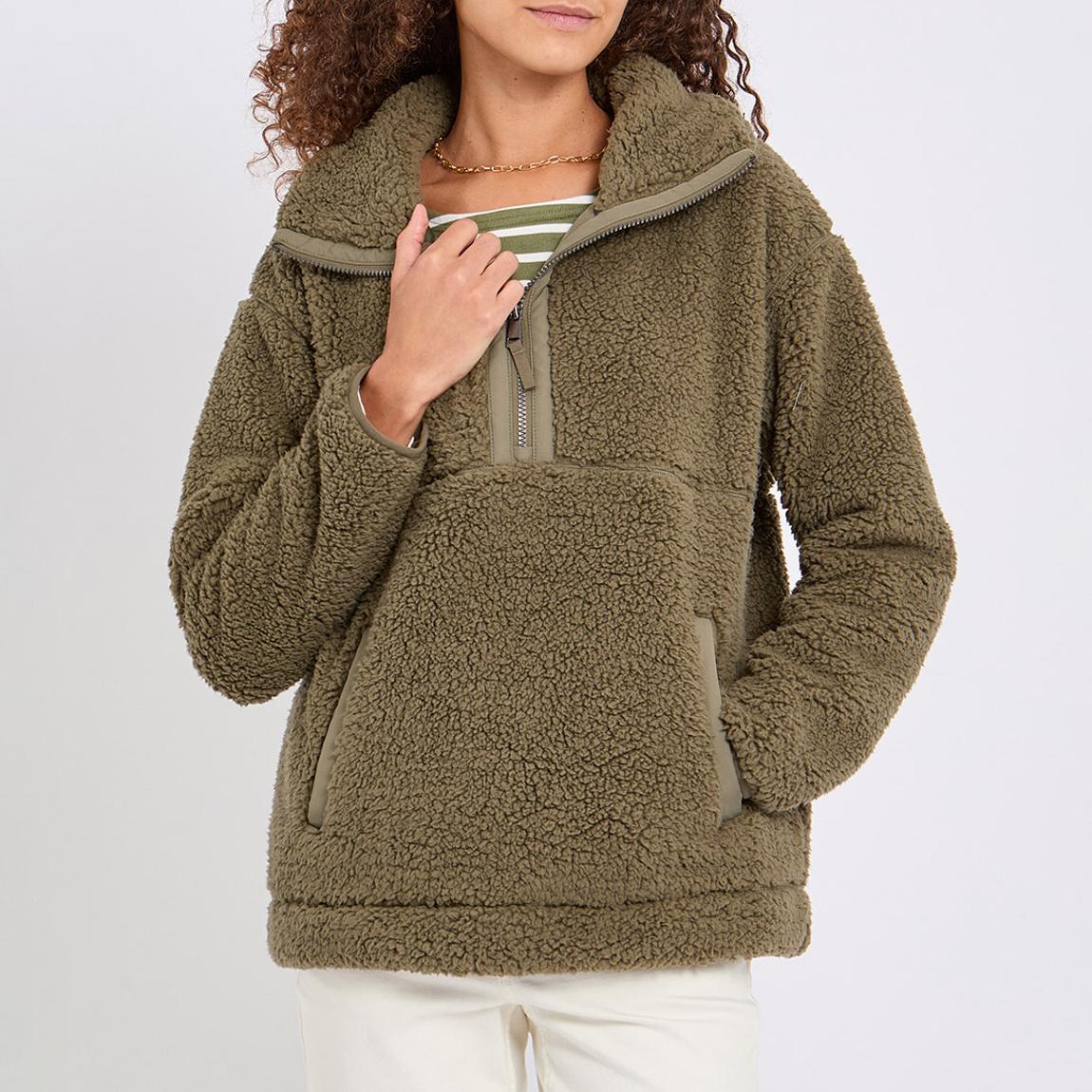 Khaki Tilly Half Zip Fleece main product photo