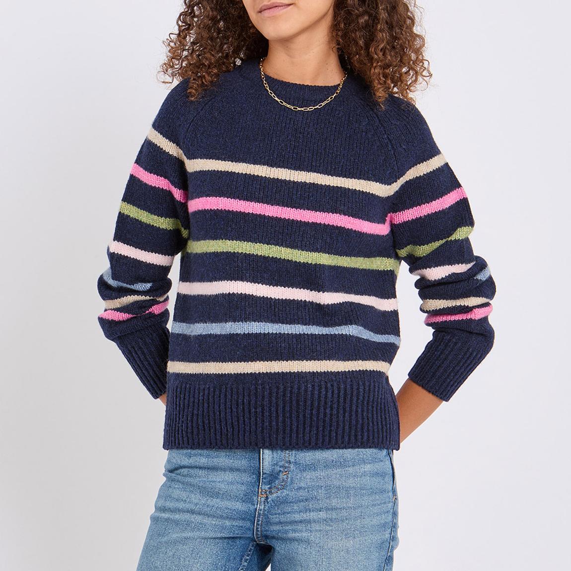 Navy Stripe Wool Blend Jumper main product photo