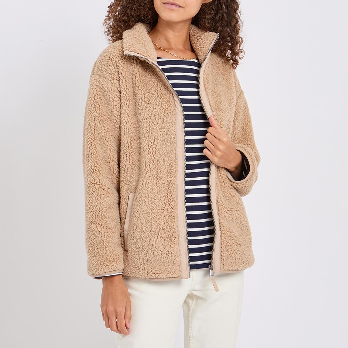 Tan Tilly Zip Borg Fleece main product photo