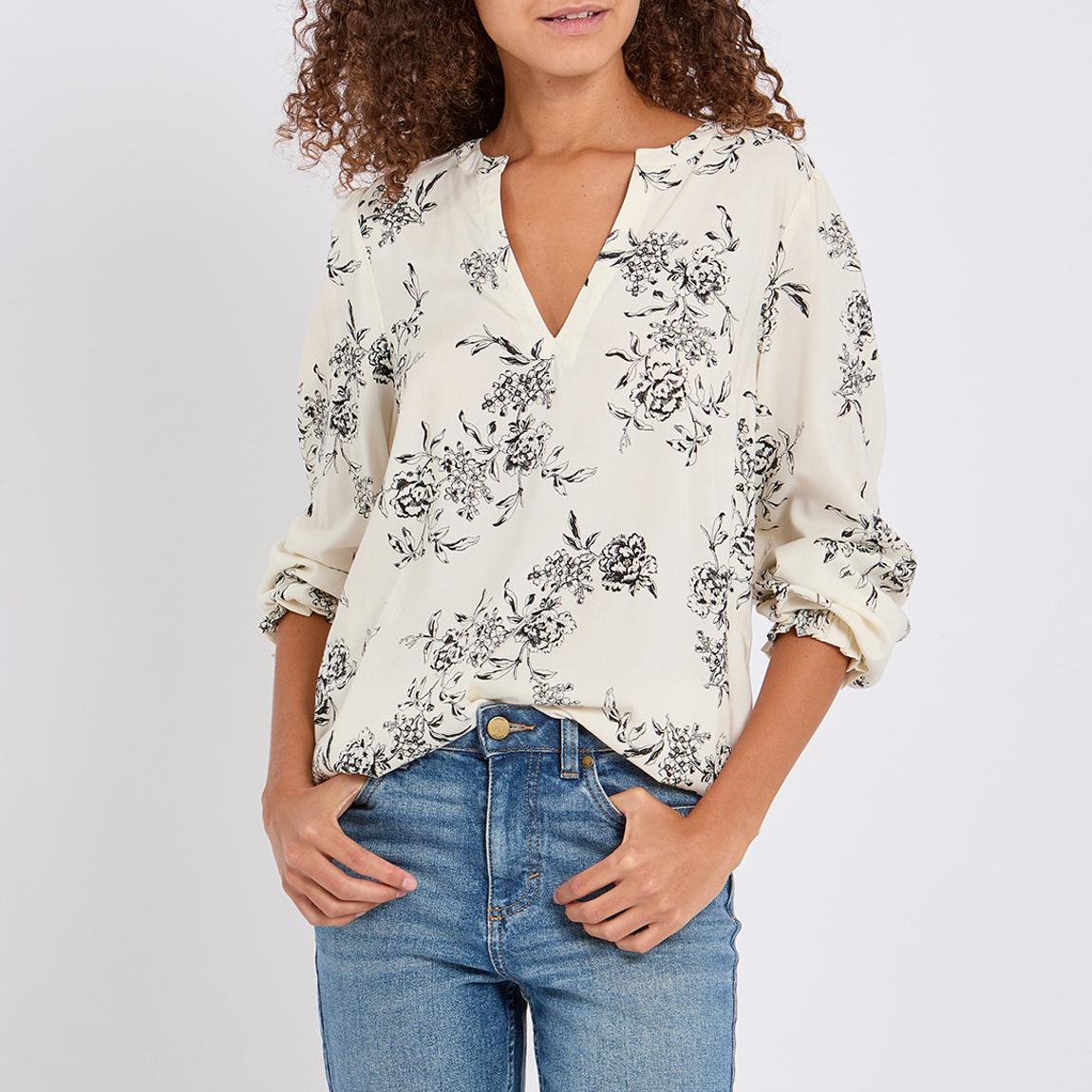 Cream Rosamund Floral Blouse main product photo