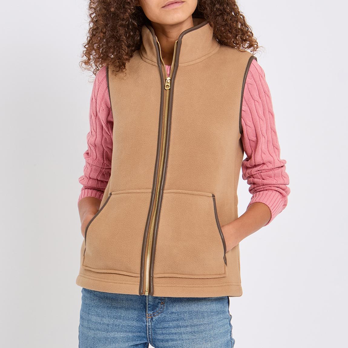 Tan Fleece Gilet main product photo