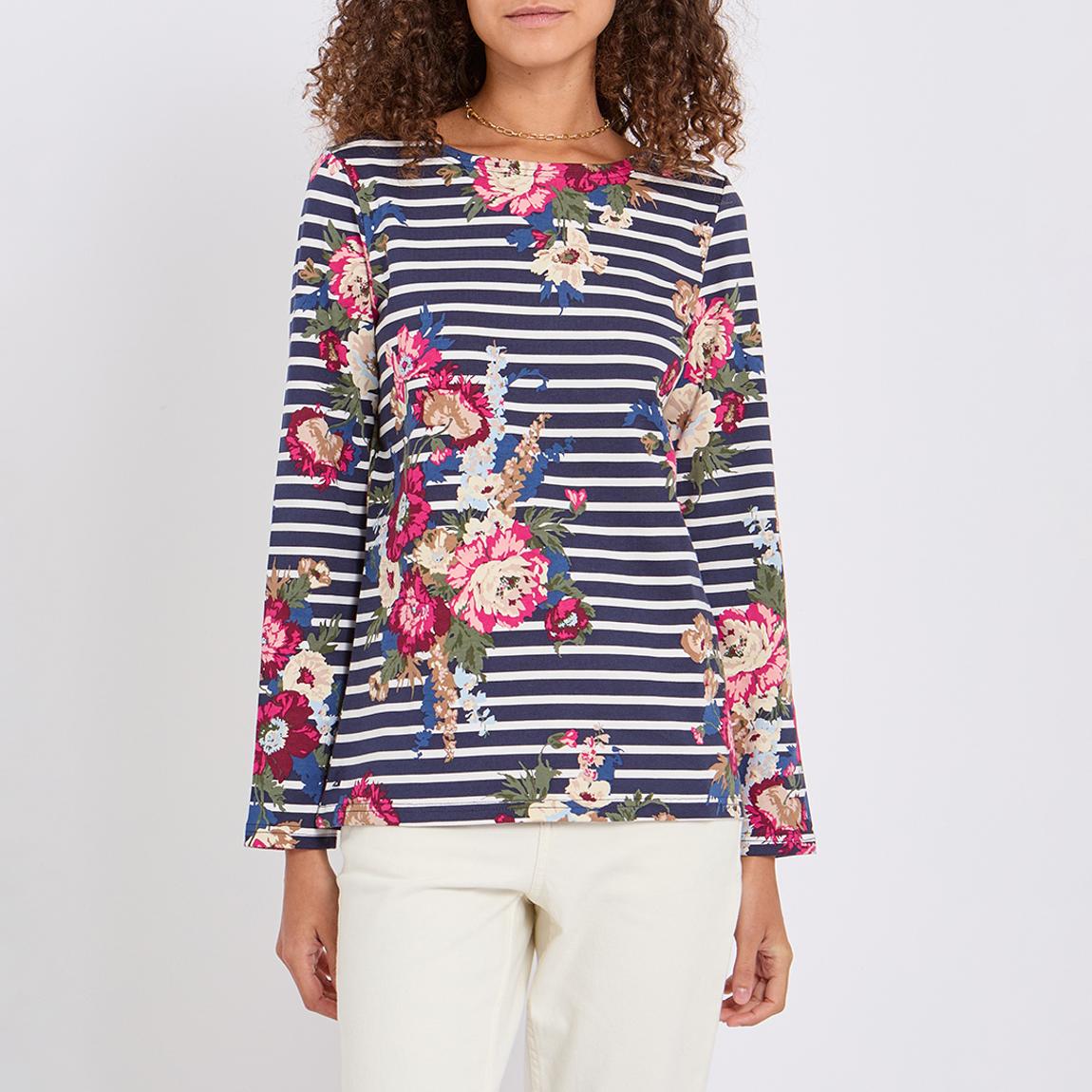 Navy Harbour Floral Stripe Top main product photo