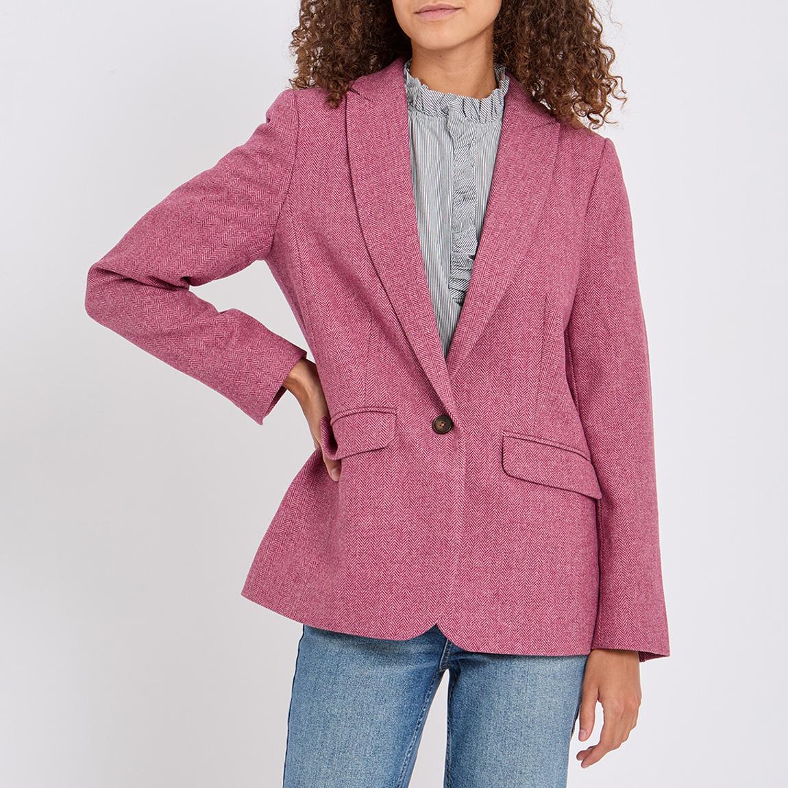 Pink Bramble Wool Blend Blazer main product photo