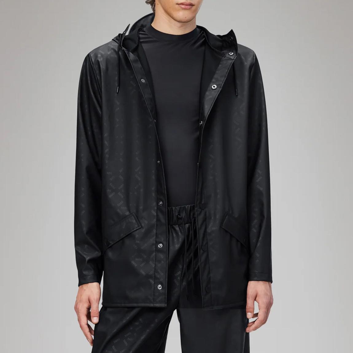 Black Unisex Waterproof Rain Jacket main product photo