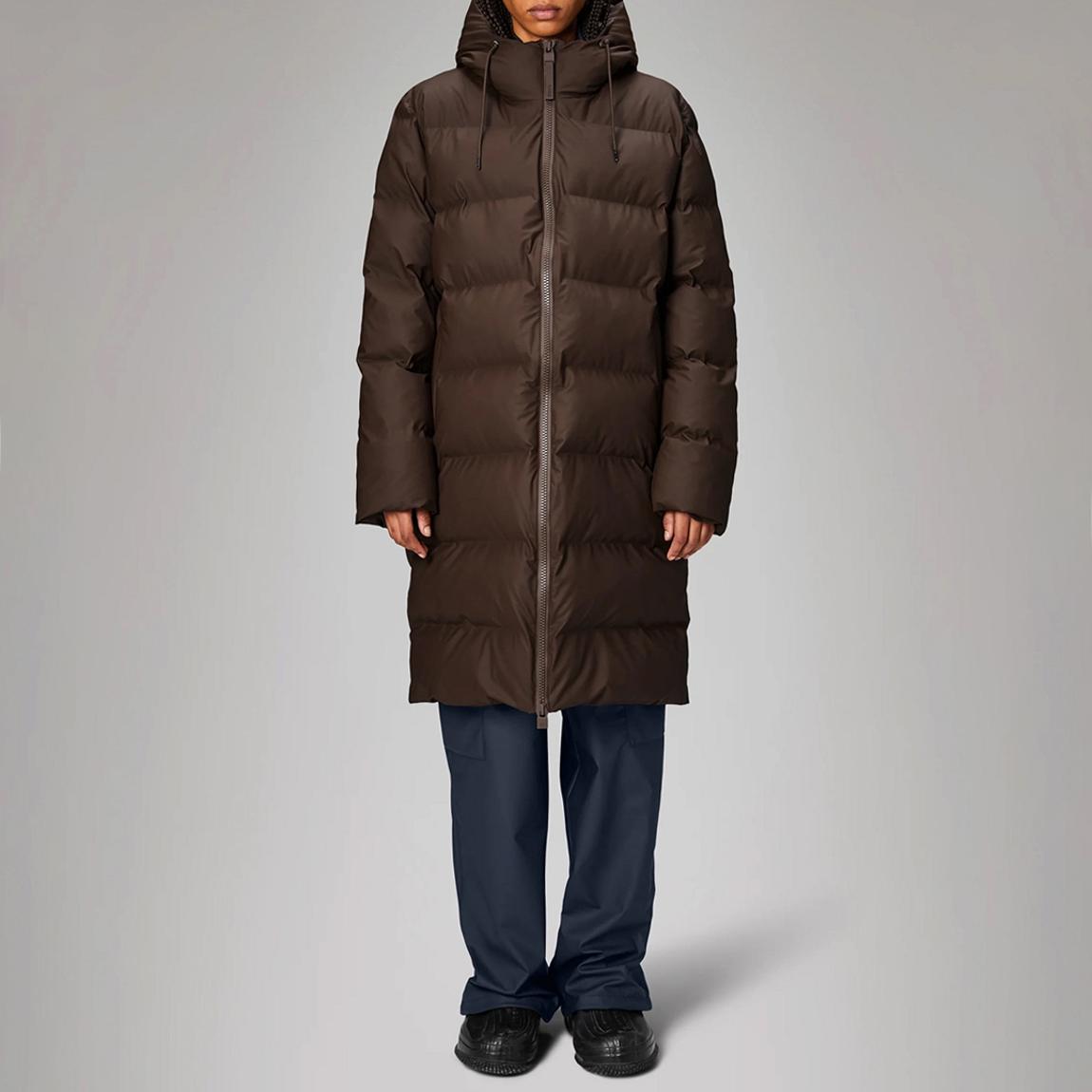 Chocolate Alta Unisex Longer Waterproof Puffer Jacket main product photo