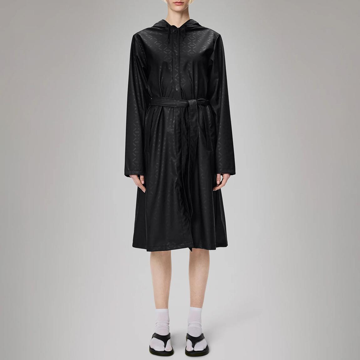 Black A-Line Unisex Waterproof Rain Jacket main product photo