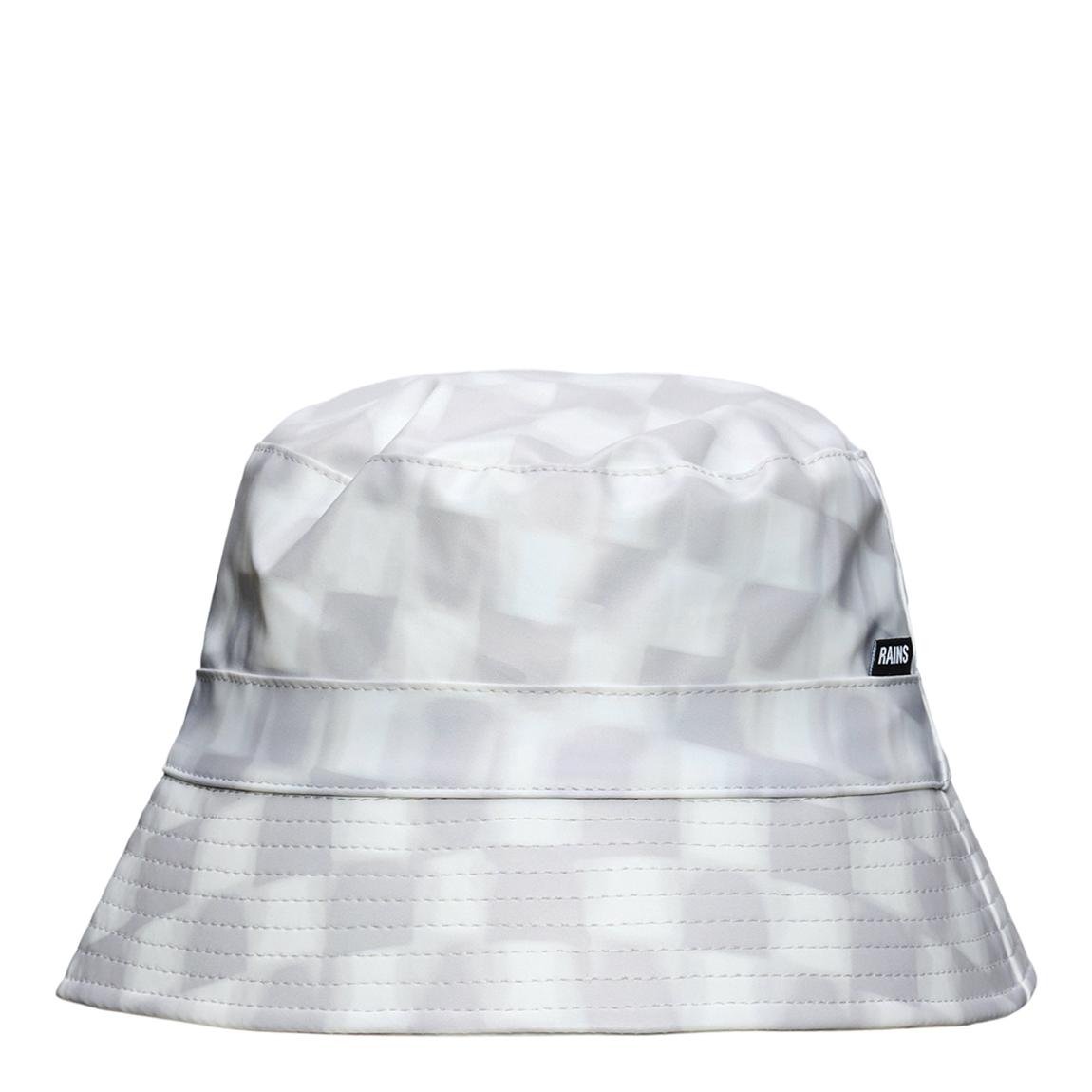 White Check Unisex Waterproof Bucket Hat main product photo