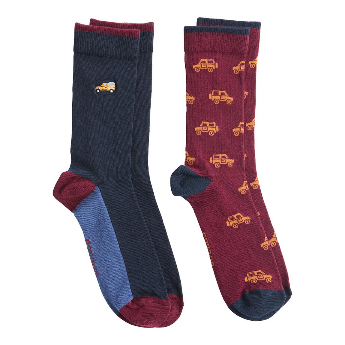 Multi 2 Pack Vehicle Cotton Blend Socks main product photo