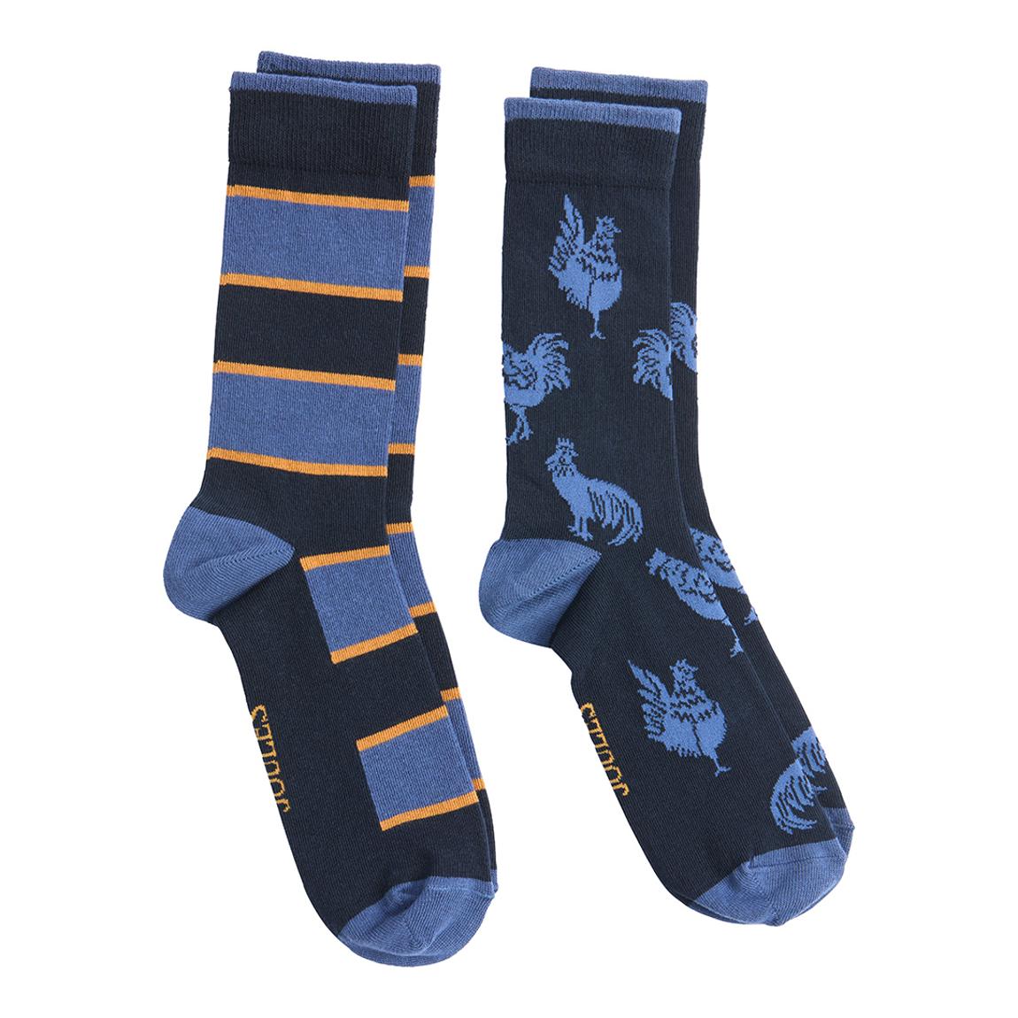 Navy/ Blue 2 Pack Cockrel Cotton Blend Socks main product photo
