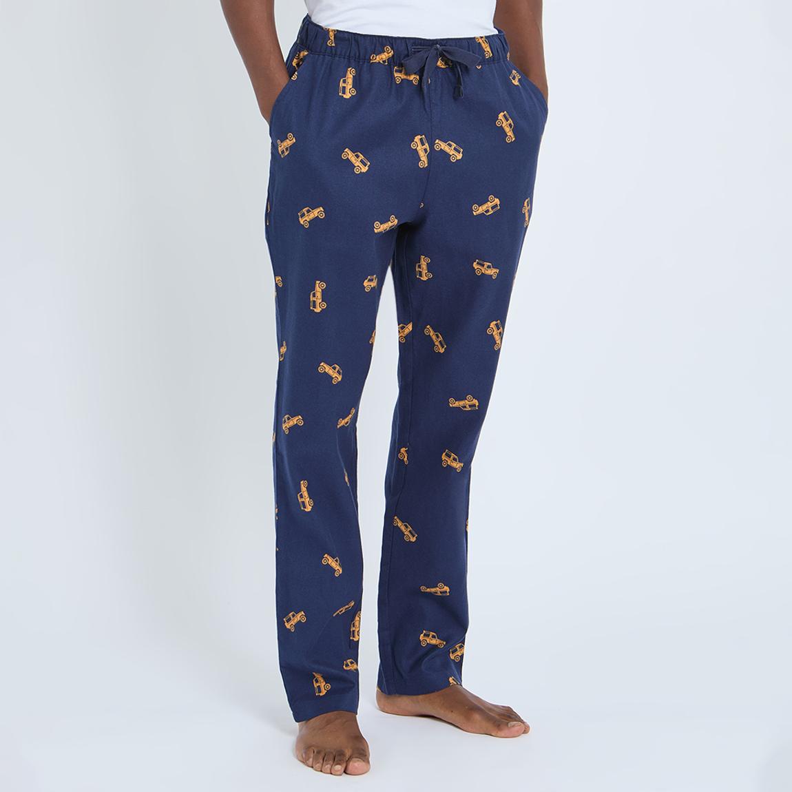 Navy Car Print Cotton Pyjama Trousers main product photo