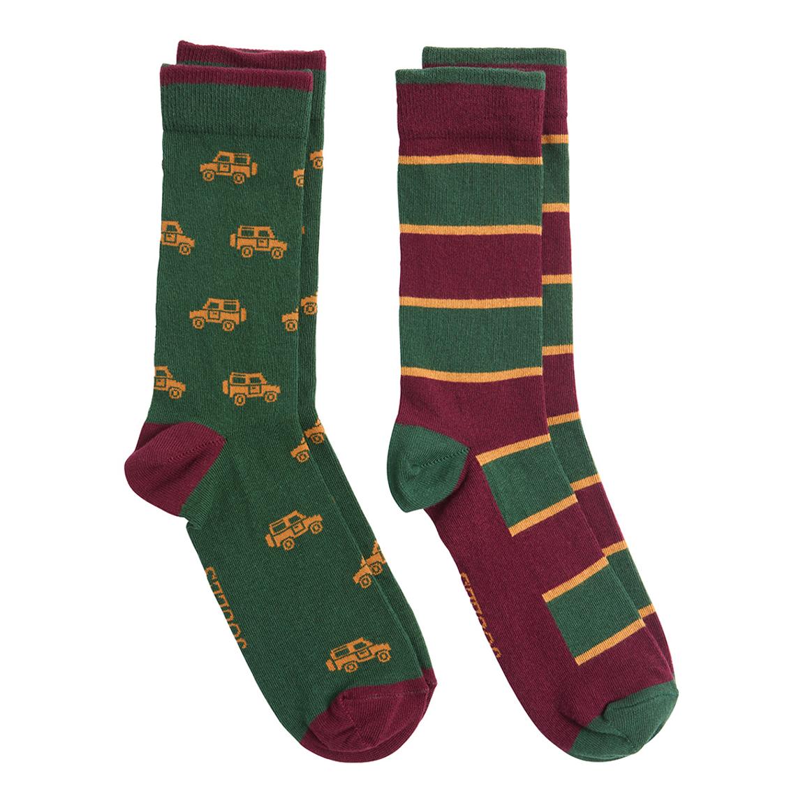 Red / Green 2 Pack Vehicle Socks main product photo