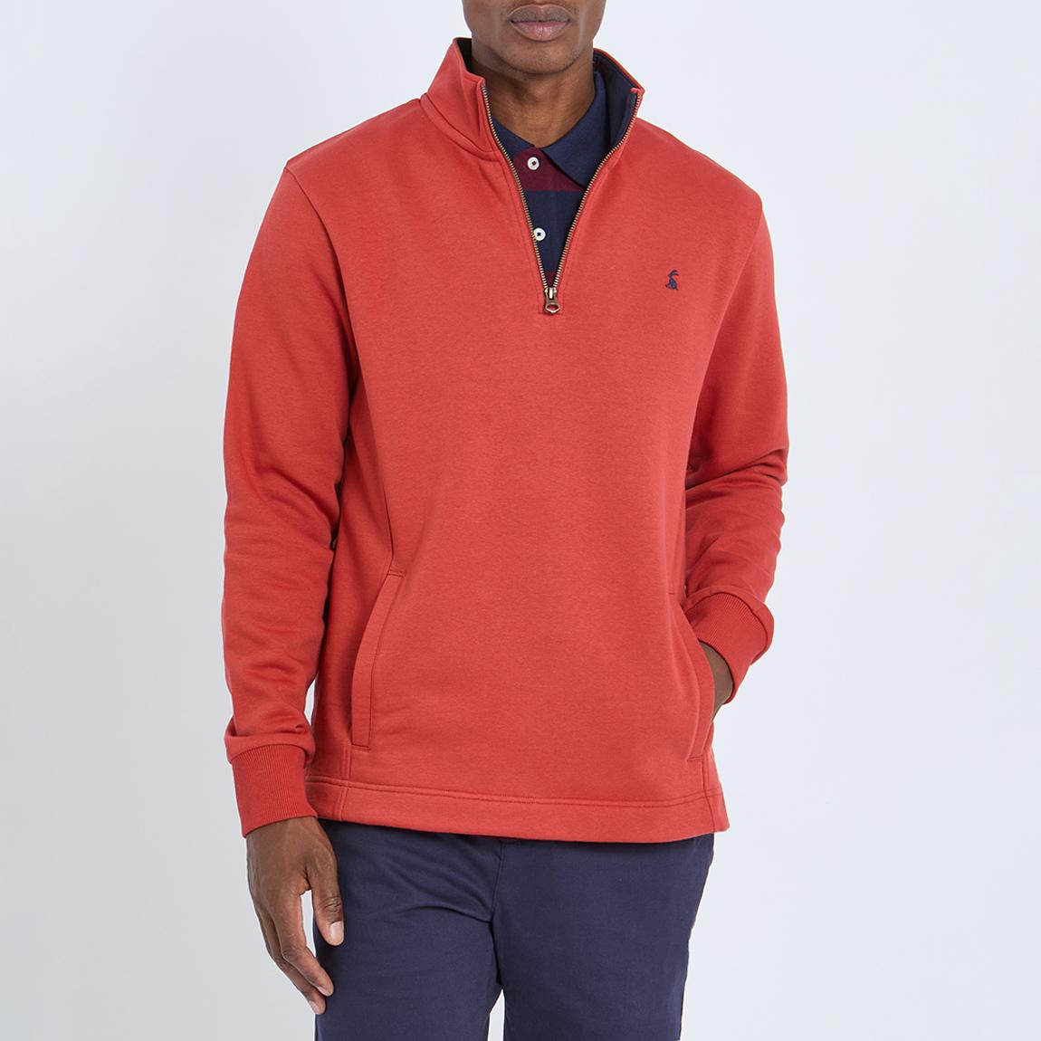 Rust Cotton Blend 1/4 Zip Jumper main product photo