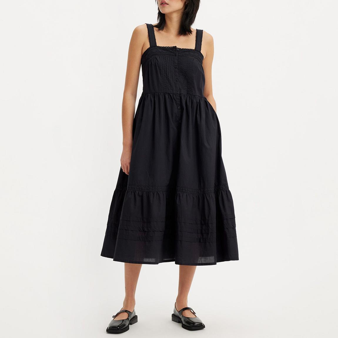 Black Cici Cotton Midi Dress main product photo