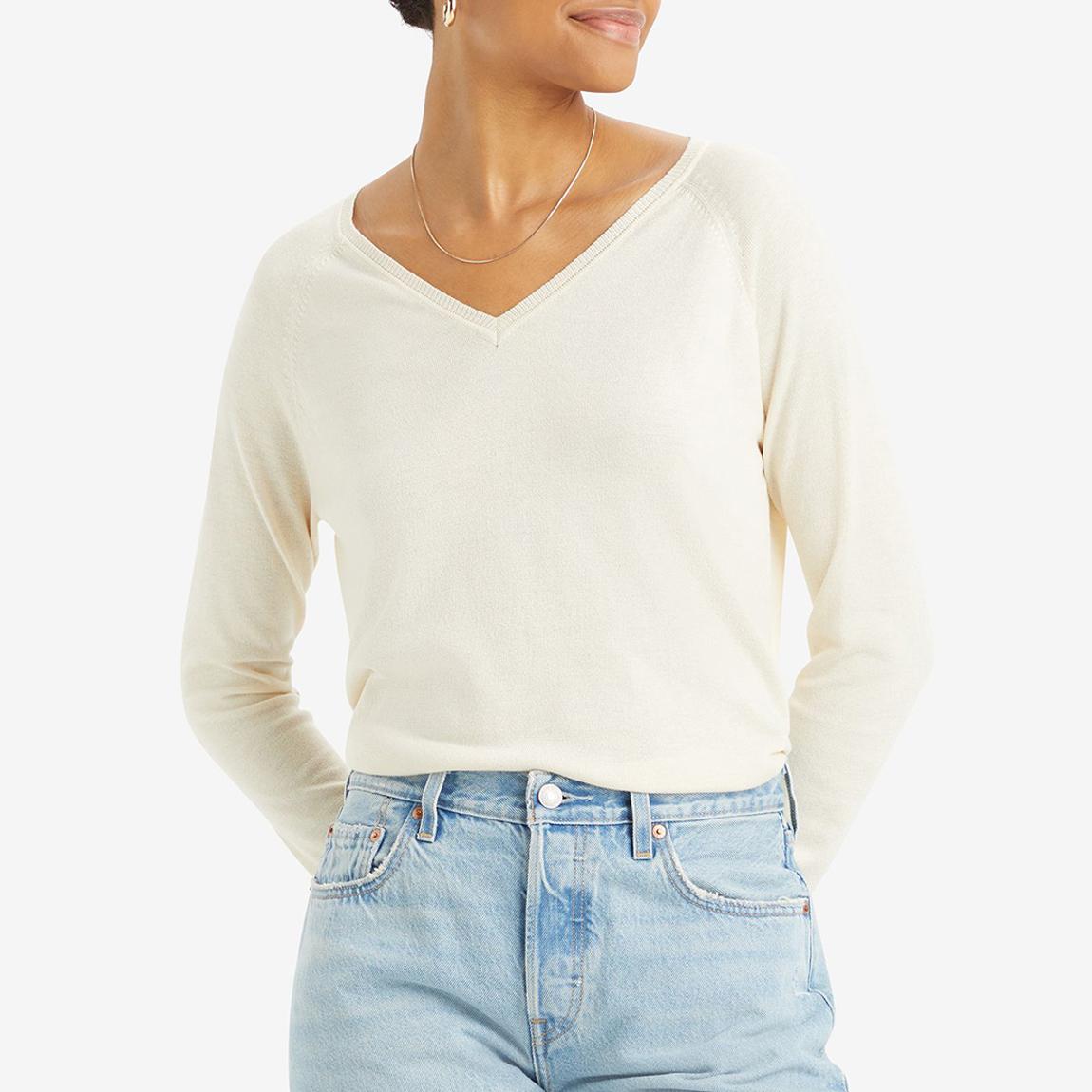 White Swan V-Neck Jumper main product photo