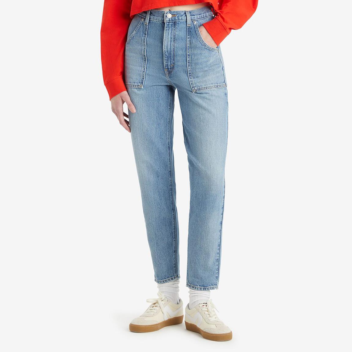 Light Blue Mom Cotton Jeans main product photo