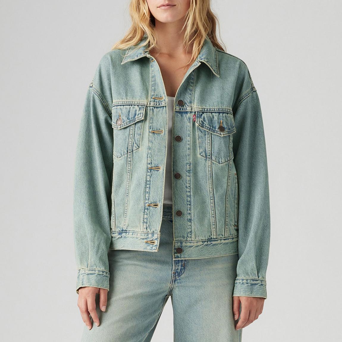 Light Wash 90's Cotton Trucker Jacket main product photo