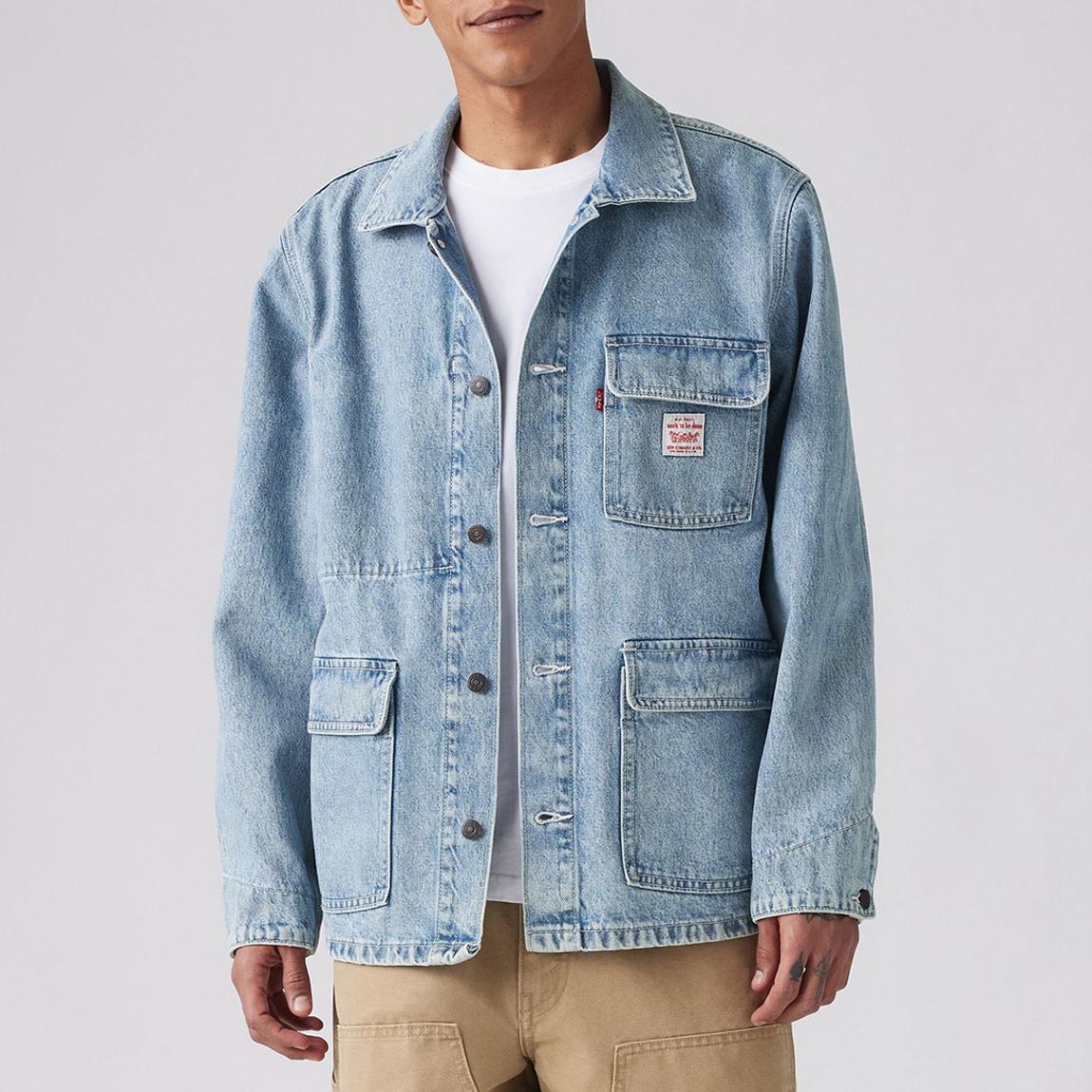 Blue Denim Relaxed Worker Coat main product photo