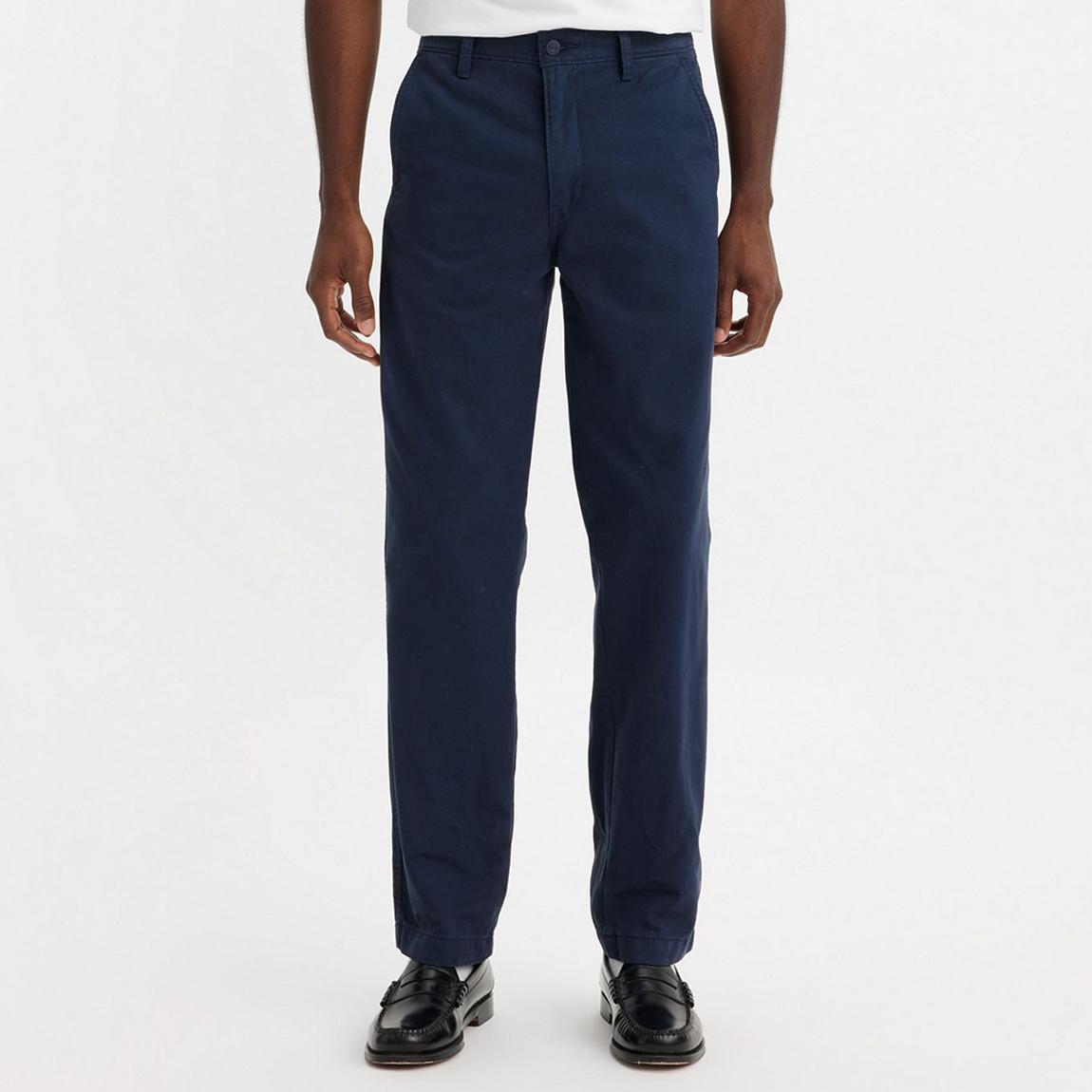 Navy Relaxed Straight Chino Trousers main product photo
