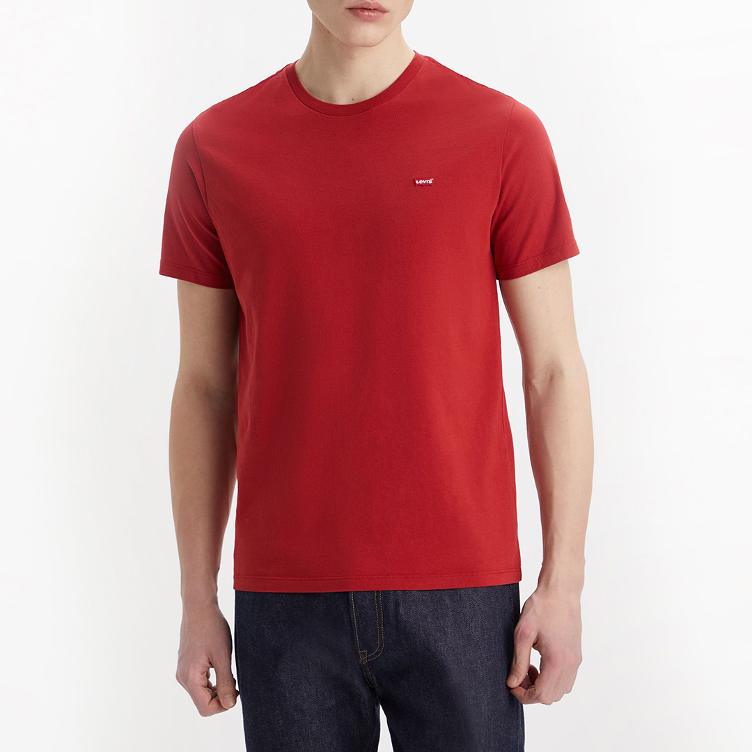 Red Classic Embroidered Logo Cotton T-Shirt main product photo