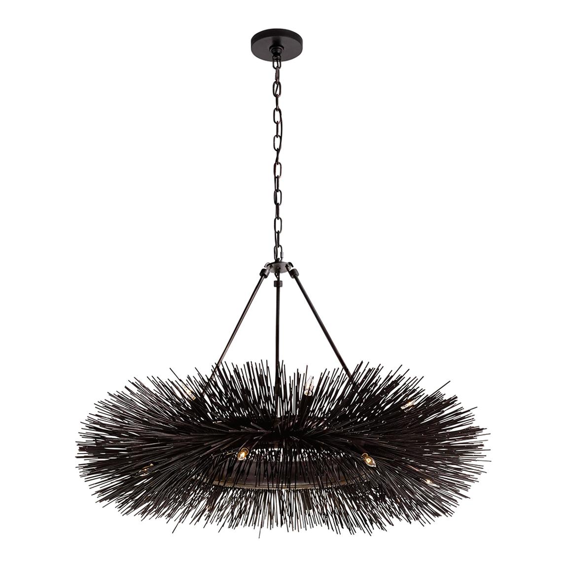 Strada Ring Chandelier in Aged Iron main product photo