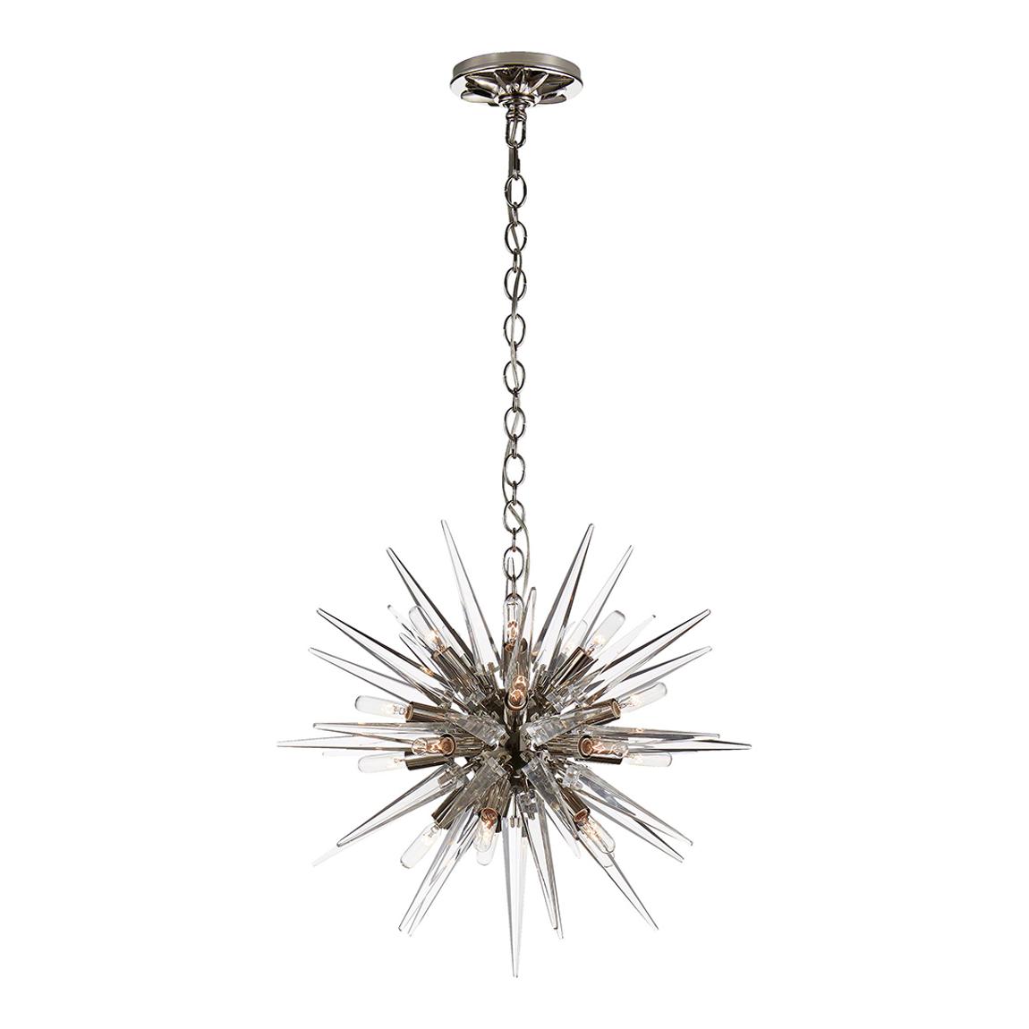 Quincy Small Sputnik Chandelier in Polished Nickel with Clear Acrylic main product photo