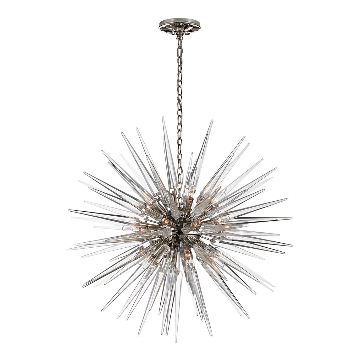 Quincy Medium Sputnik Chandelier in Polished Nickel with Clear Acrylic main product photo