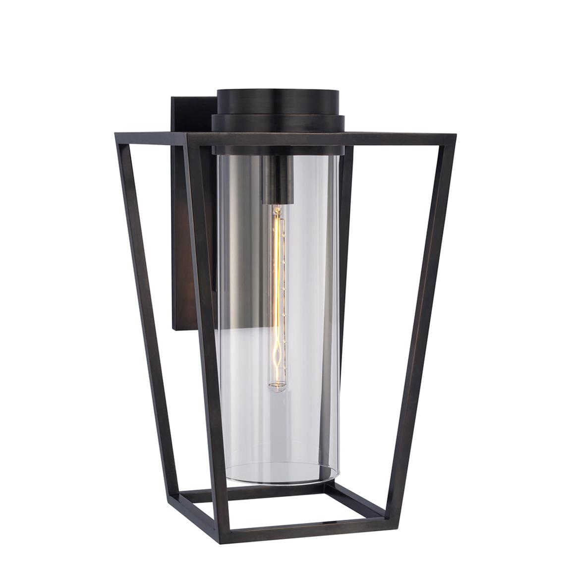 Presidio Medium Bracketed Sconce in Bronze with Clear Glass main product photo