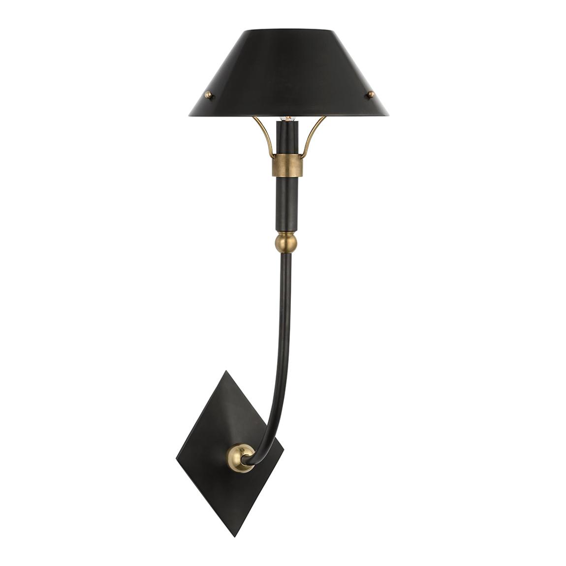Turlington Large Sconce in Bronze and Hand-Rubbed Antique Brass with Bronze Shade main product photo