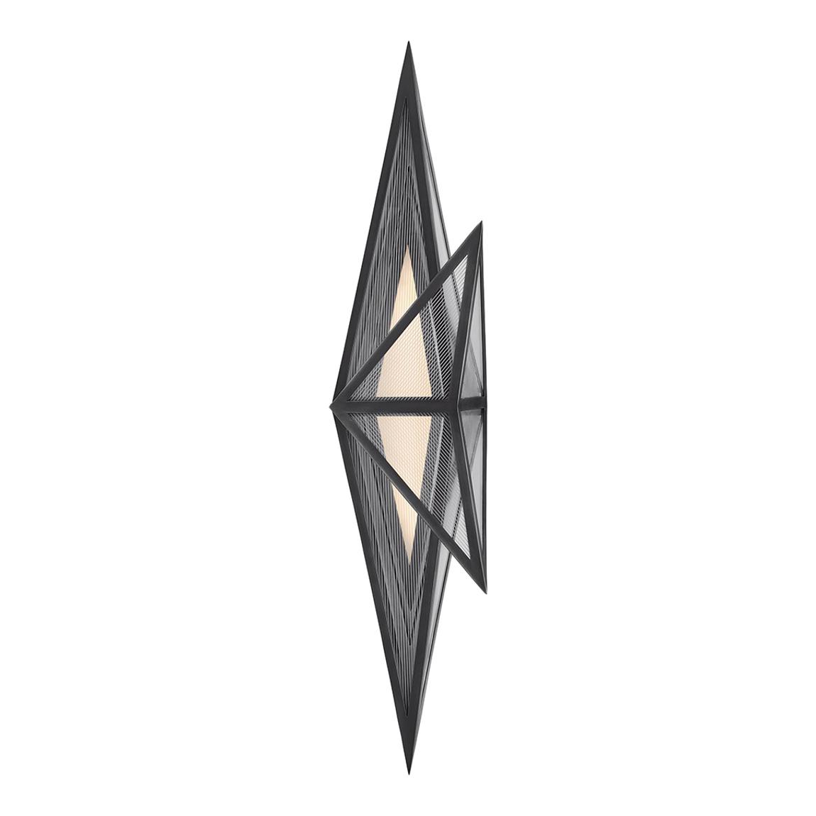 Ori Tall Sconce in Bronze with Clear Lined Glass main product photo