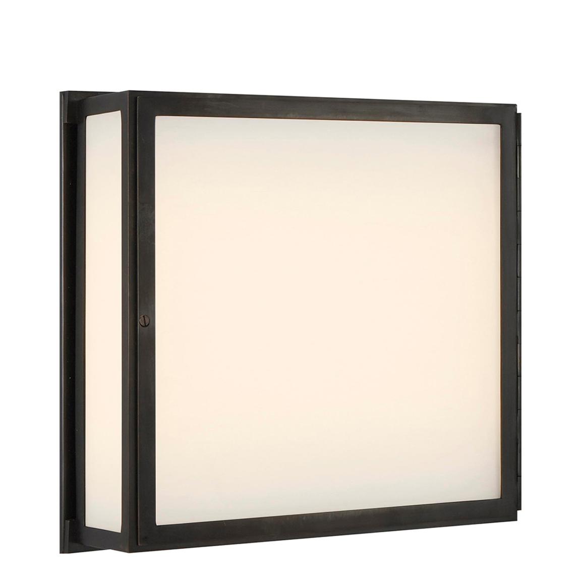 Mercer Square Box Light in Bronze with White Glass main product photo