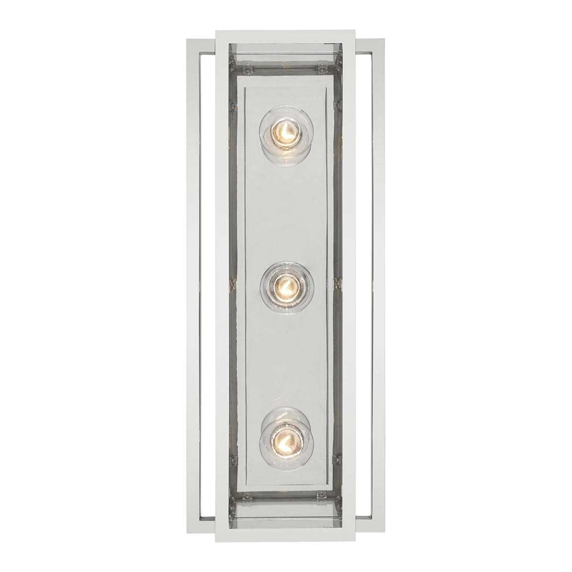Halle 18" Vanity Light in Polished Nickel with Clear Glass main product photo