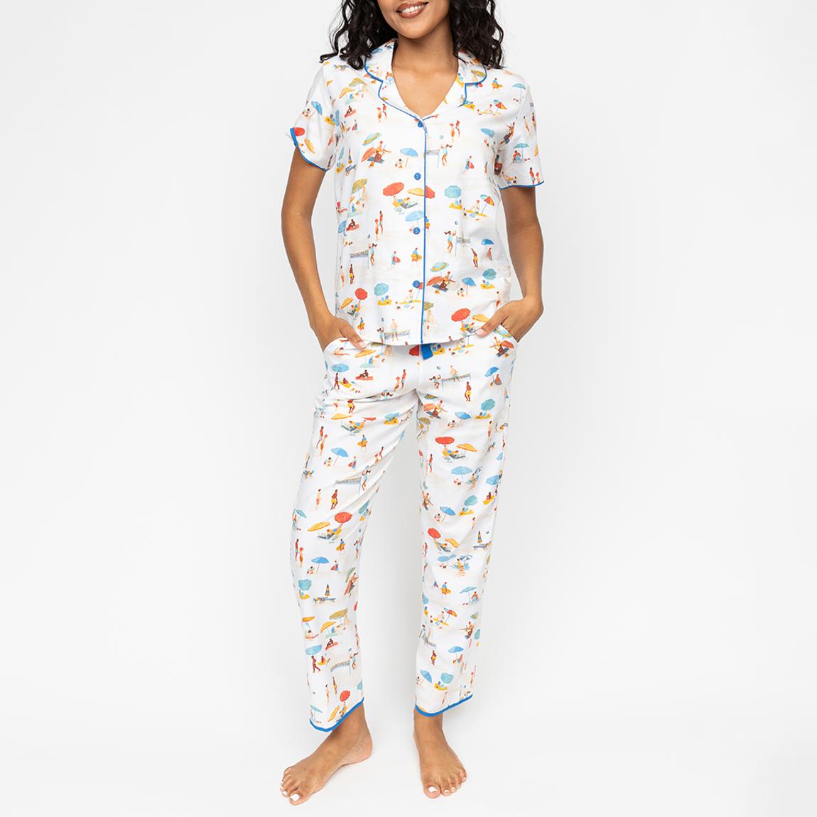 Sandy Beachscape Short Sleeve Pyjama Top main product photo