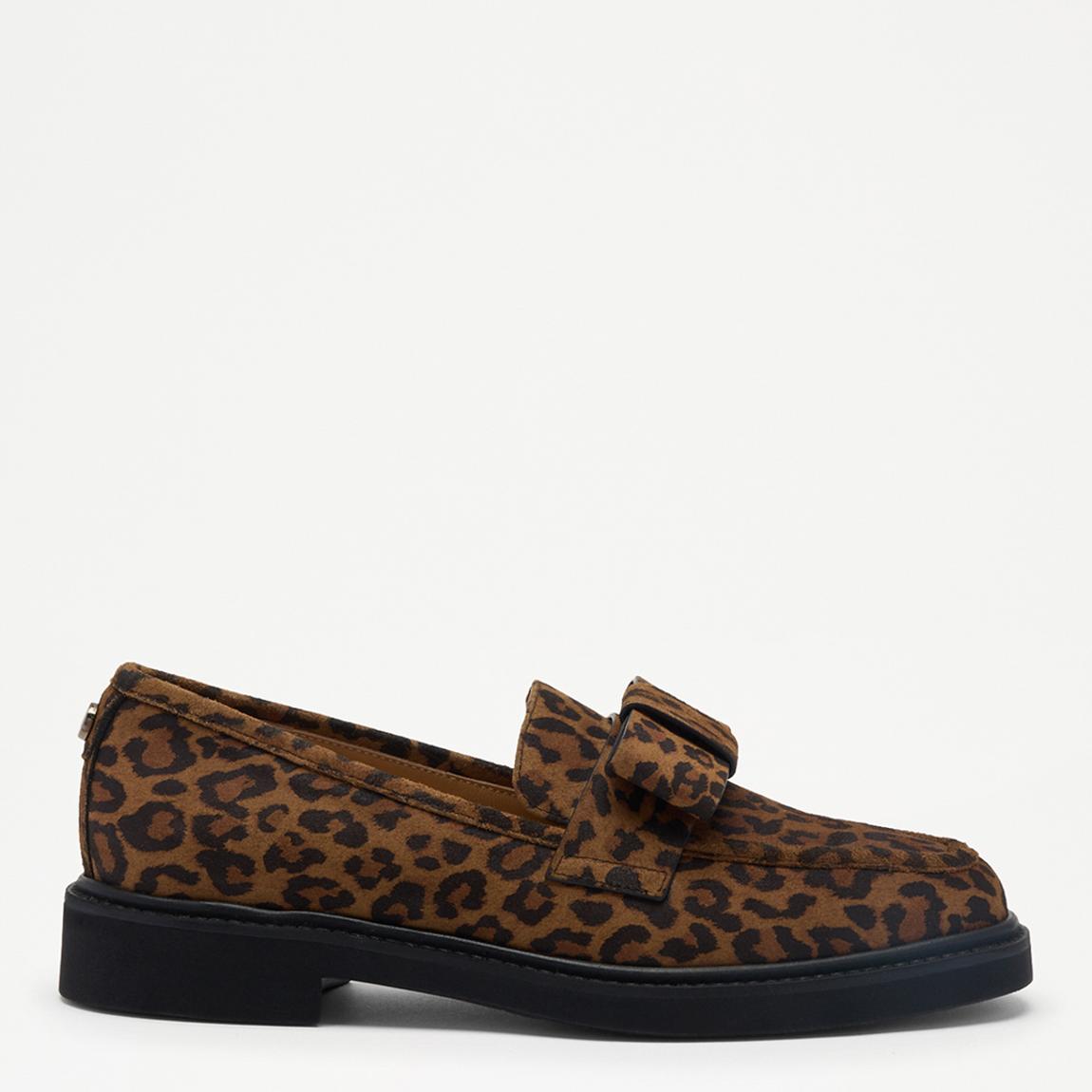 Women's Leopard Velour Bow Loafer main product photo