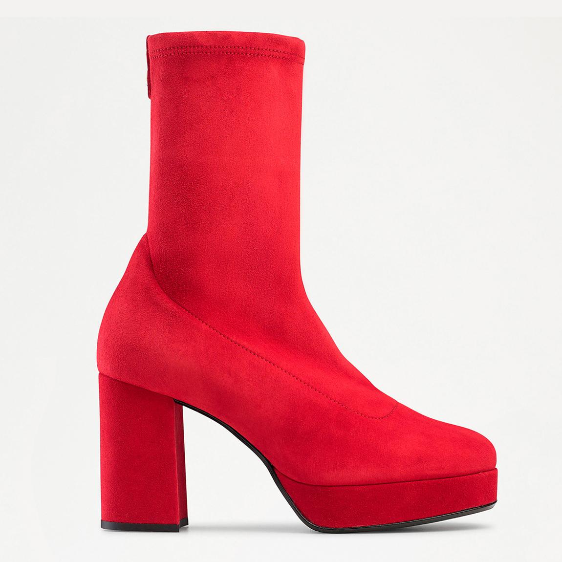 Women's Red Money Money Suede Heeled Ankle Boots main product photo